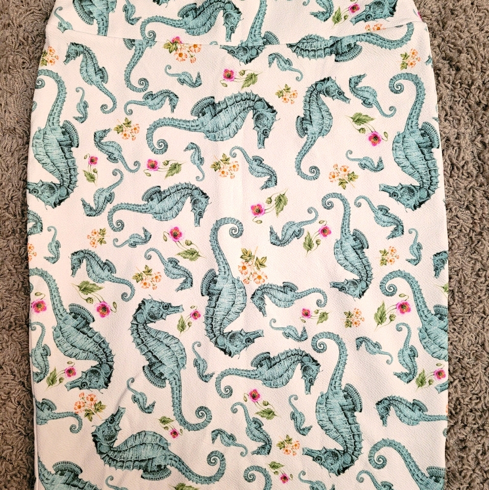 Lularoe Cassie Seahorse Pencil Skirt